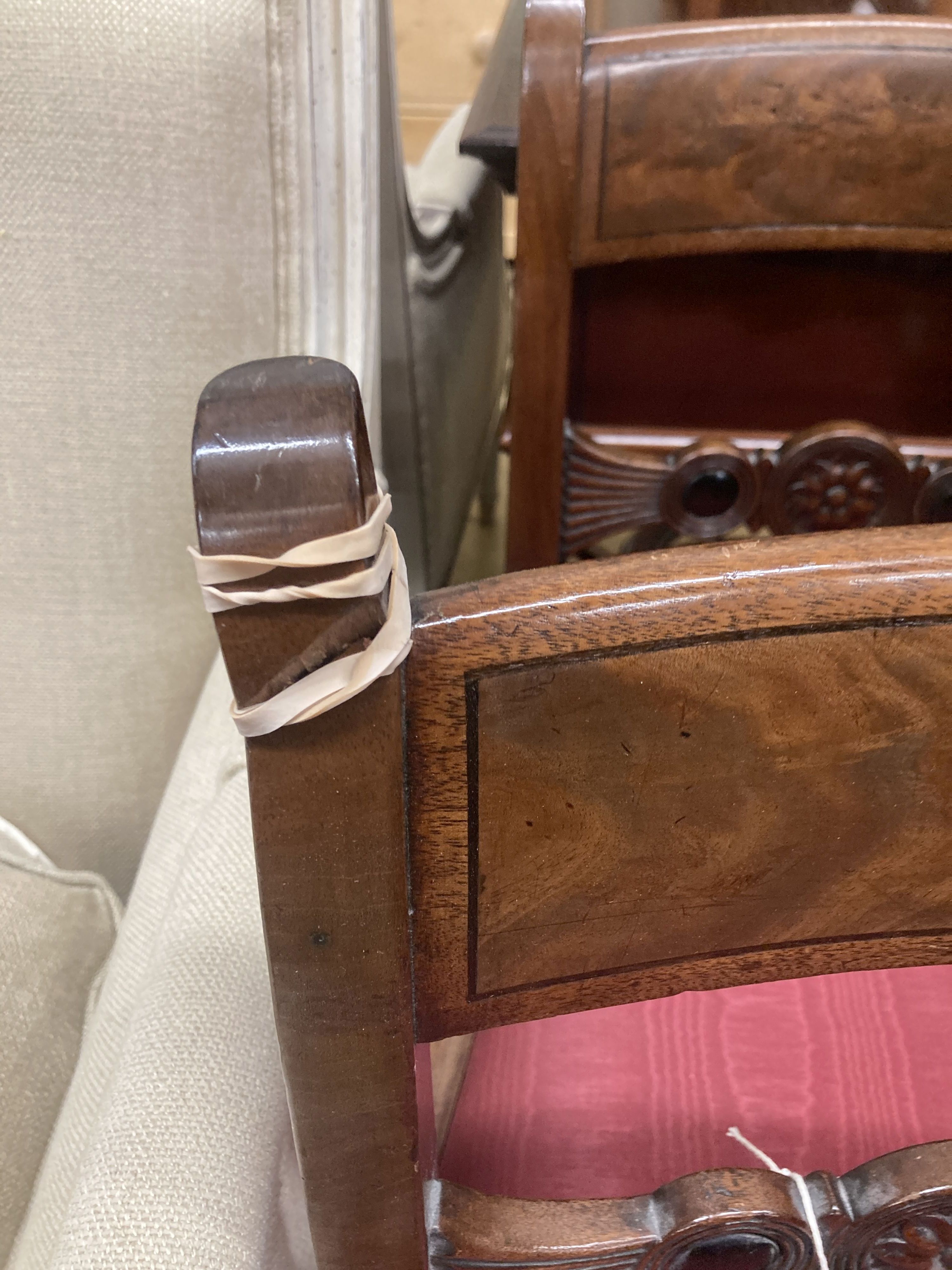 A set of six Regency mahogany dining chairs (a.f.)